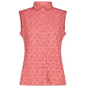 CMP Women's Shirt with Pattern Camicetta Donna (34, rosso)