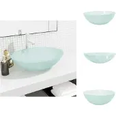 vidaXL Lavabo in vetro 50x37x14 cm Opaco - Lavabo da bagno