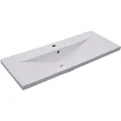 Syfax Lavabo da Incasso 101x39,5x18,5 cm in Vetroceramica Bianco