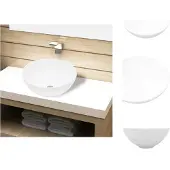 vidaXL Lavabo in Vetroceramica bianco rotondo - Lavabo da bagno