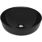Syfax Lavandino Tondo in Vetroceramica Nero 41,5x13,5 cm