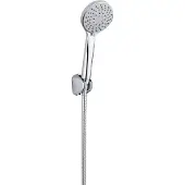TRIZERATOP Set di doccette con idromassaggio a pioggia, cromo, grigio