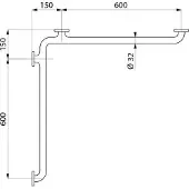 Delabie Corrimano per sedile doccia D32mm nylon bianco