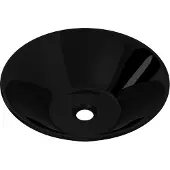 Syfax Lavandino da bagno in Vetroceramica nera rotondo