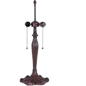 Clayre & Eef lampada base tavolo Tiffany Ø 23x62 cm plastica marrone