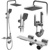 REA Set Doccia Helix Nickel Brush Inox