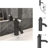 vidaXL Miscelatore per lavabo grigio 130x180 mm - Rubinetteria