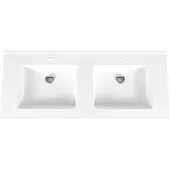 Veroni Lavabo doppio in resina minerale , mobile lavabo da 120 cm