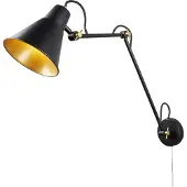 Searchlight Applique 7403 con 3 snodi, nero-oro