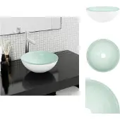 vidaXL Lavabo in vetro temperato 30x12 cm bianco - Lavabo da bagno