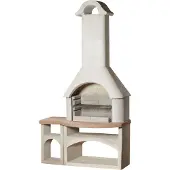 Buschbeck Barbecue da giardino camino Bozen bianco-terracotta 90076.000