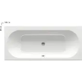 Ravak Vasca rettangolare CITY 180 x 80 bianco neve C920000000