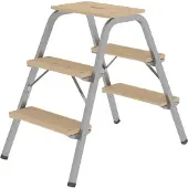 MUNK Günzburger Steigtechnik Gradino in acciaio/legno, 3 gradini 39003
