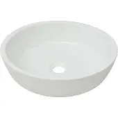 Syfax Lavandino Tondo in Vetroceramica Bianca 42x12 cm