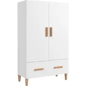 Syfax Credenza Bianca 70x31x115 cm in Legno Multistrato