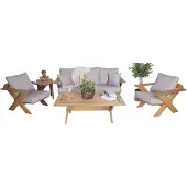AEA Garten Möbel Set 4tlg Sofagarnitur Couchtisch Sitzmöbel Sessel Terrassenmöbel