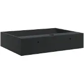 Syfax Lavandino 50x38x11 cm Blocco in Marmo/Minerale Nero Opaco