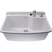 Adgo Grande lavabo bianco con rubinetto e dispenser di sapone