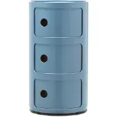 Kartell Componibili, contenitore a 3 scomparti, azzurro chiaro