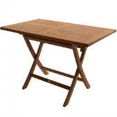 Lestix International Klapptisch Teakholz Eckig Rovigi Massivholz Wetterfest 75x120x80cm