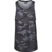 Urban Classics Maglietta 'Camo Mesh' grigio / grigio scuro / nero