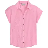 Royal Robbins Women's Oasis S/S Camicetta Donna (S, fuchsia)
