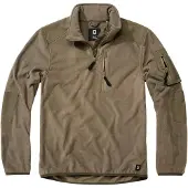Brandit Pullover 'Troyer Ripstop' oliva / nero