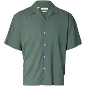 Selected Camicia A Maniche Corte Uomini Verde XXL