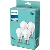 Philips Lampadina Led E27 4000k In Confezione Da 4 75w