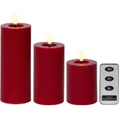 Lumineo Luce Decorativa 72699 Wax Candle 3 Unità