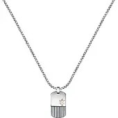 Maserati Collana In Acciaio Alla Moda Con Distintivo Militare Iconic Jm121Atk08 — Collana
