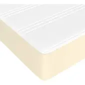 vidaXL Materasso a molle insacchettate crema 90x190x20 cm in Pelle finta