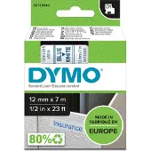 Dymo Nastro 45014 (S0720540) - Blu su bianco (12 mm)