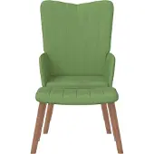 Syfax Poltrona Relax con Poggiapiedi Verde Chiaro in Velluto