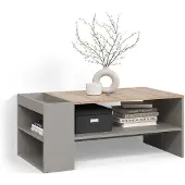 Livinity Tavolino da salotto Piave Grigio con ripiani, Model 58841