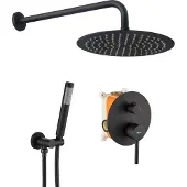 REA Set Doccia da Incasso Lungo Black + Box