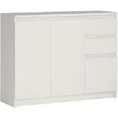 Feldmann-Wohnen Cassettiera Armadio 109cm bianca senza maniglie (16120)