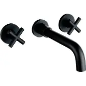 LAUFERI KRAN lavabo a parete nero retrò rubinetto REINA moderno loft