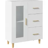 Syfax Credenza Bianca 69,5x34x90 cm in Legno Multistrato