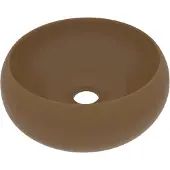 Syfax Lavandino Lusso Rotondo Crema Opaco 40x15 cm in Vetroceramica