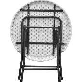 Rojaplast Tavolo pieghevole per catering Ø 80 cm bianco
