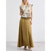 Marella per donna. 2613101032200 Gonna svasata verde Mllorio (36), Casual, Modal
