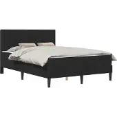 vidaXL Letto con materasso e testiera, nero, 120 x 200 cm, velluto