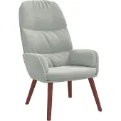 Syfax Sedia Relax Grigio Chiaro in Velluto
