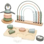 Woomax Gioco Educativo Wooden 3 Games Set
