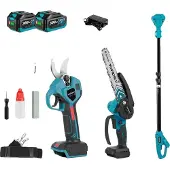 OEM Motosega, motore brushless, lunghezza telescopica regolabile, 2 batterie