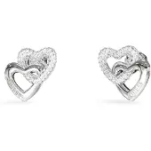 GUESS Heart-shaped steel Orecchini with crystals Beloved JUBE06015JWRHT/U