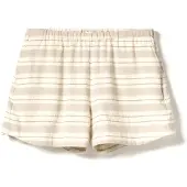 Elvine Women's Alira Pantaloncini Donna (S, bianco/beige)