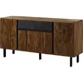 WOLF-Möbel MASSIVMOEBEL24 | Credenza in legno di Sheesham 155x40x77 naturale grezzo LICHTENBERG #115