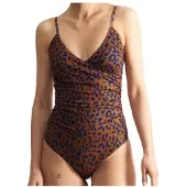 DEDICATED Women's Wrap Swimsuit Klinte Costume intero Donna (XS, bianco)